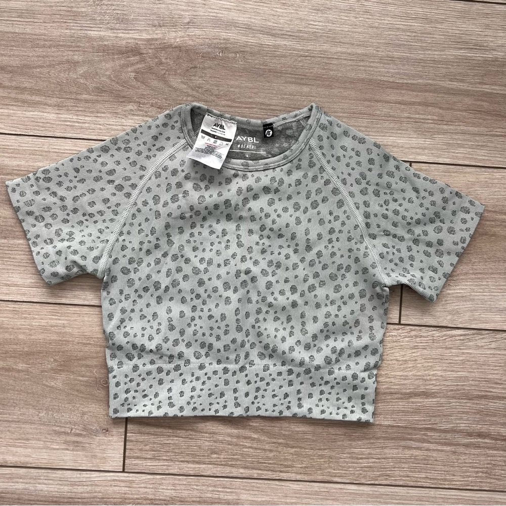 AYBL Gray Patterned Crop Top